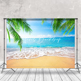 Lofaris Summer Beach Waves Natural Scenery Backdrop